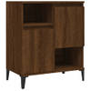 The Living Store Dressoir Vintage - Bruineiken - 60x35x70 cm - Duurzaam hout - Opbergruimte - Displayfunctie