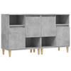 vidaXL Dressoirs 2 st 60x35x70 cm bewerkt hout betongrijs