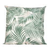 Anna's collection buitenkussen palm - wit/groen - 60 x 60 cm - Sierkussens