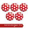 Bal - Voordeelverpakking - Rood met witte stippen - 23 cm - 5 stuks