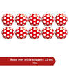 Bal - Voordeelverpakking - Rood met witte stippen - 23 cm - 10 stuks