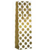 Big Dots Gold - Wijntas Wijnfles zak met koord - 39 x 12 x 9 cm - 12 Stuks