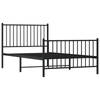 vidaXL Bedframe met hoofd- en voeteneinde metaal zwart 100x190 cm