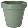 Pro Garden Plantenpot/bloempot - Tuin buiten - kunststof - groen - D20 cm - Plantenpotten