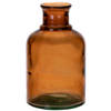 Bellatio Design Bloemenvaas - bruin transparant gerecycled glas - D12 x H20 cm - Vazen