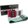 Weerstandsband - Resistance band - Fitness elastiek - 3 Stuks - Merlot
