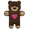 Leschi Warming pillow Teddy heart - chocolate