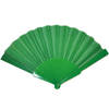 Handwaaier/Spaanse waaier groen polyester - Verkleedattributen