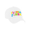 Flower power verkleed pet/cap wit volwassenen - Verkleedhoofddeksels