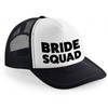 Bellatio Decorations snapback/cap - Bride Squad - zwart/wit - dames - vrijgezellenfeest petjes - Verkleedhoofddeksels