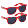 Hippe party zonnebril rood 2 stuks - Verkleedbrillen