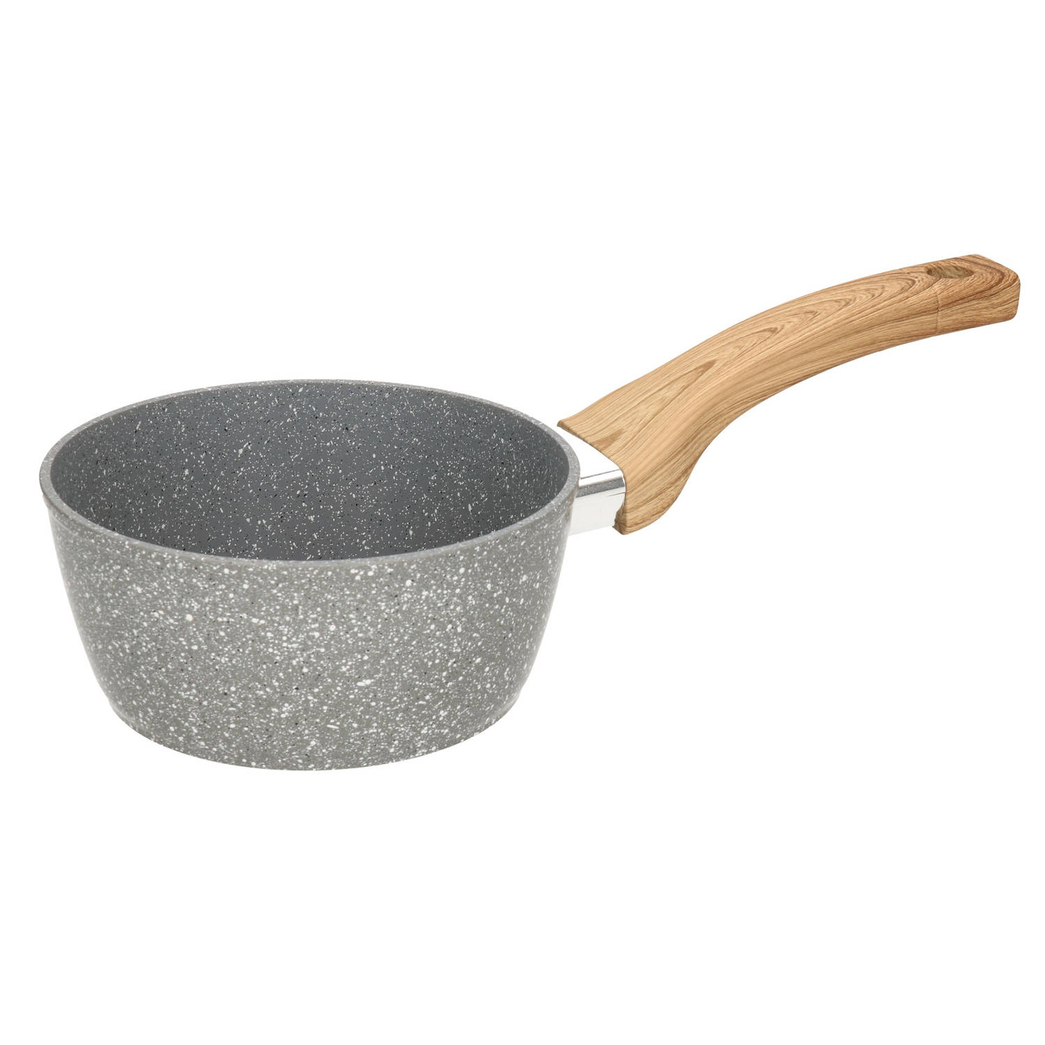 Steelpan-sauspan Alle kookplaten geschikt grijs dia 17 cm Steelpannen