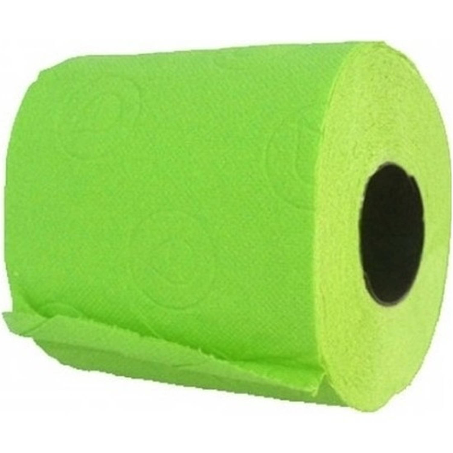 2x Groen toiletpapier rollen 140 vellen Feestdecoratievoorwerp
