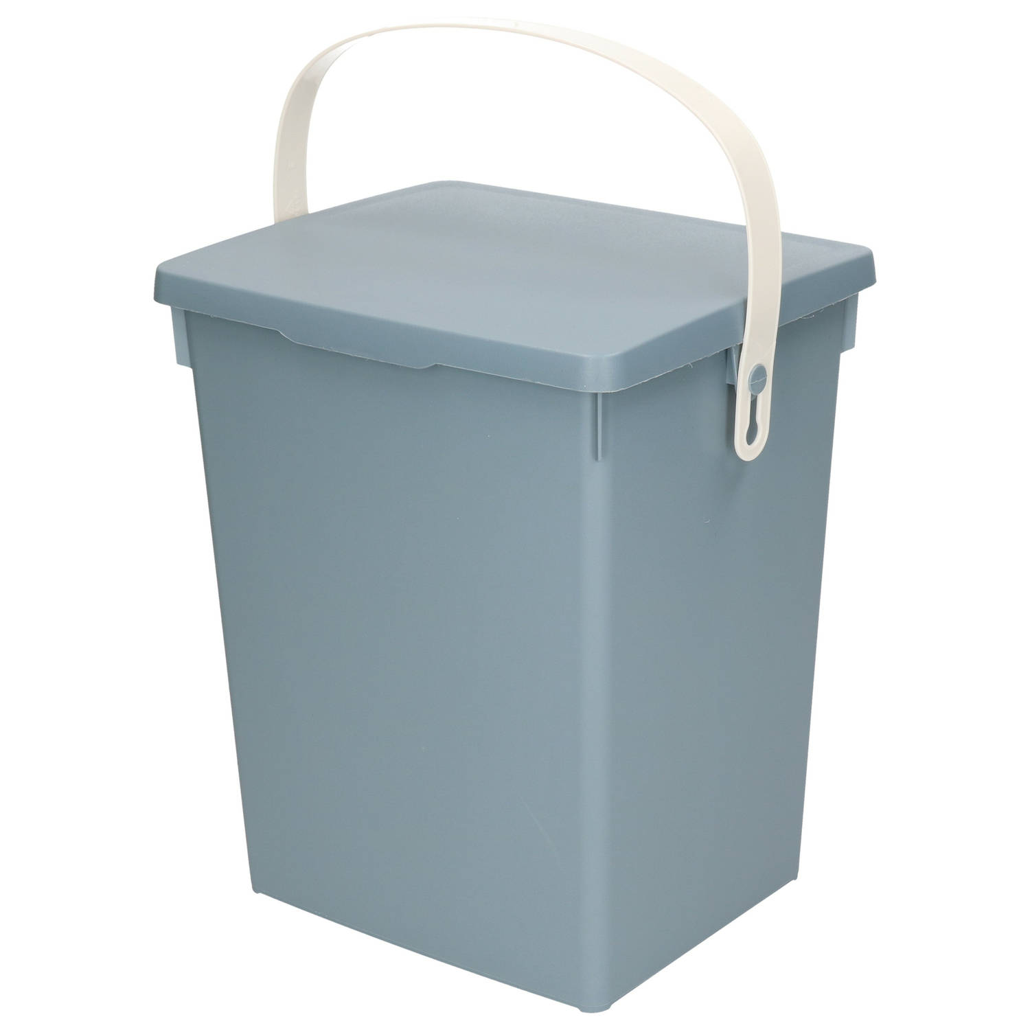 Blauwe afsluitbare vuilnisbak-afvalbak voor gft-organisch afval 5,5 liter Prullenbakken