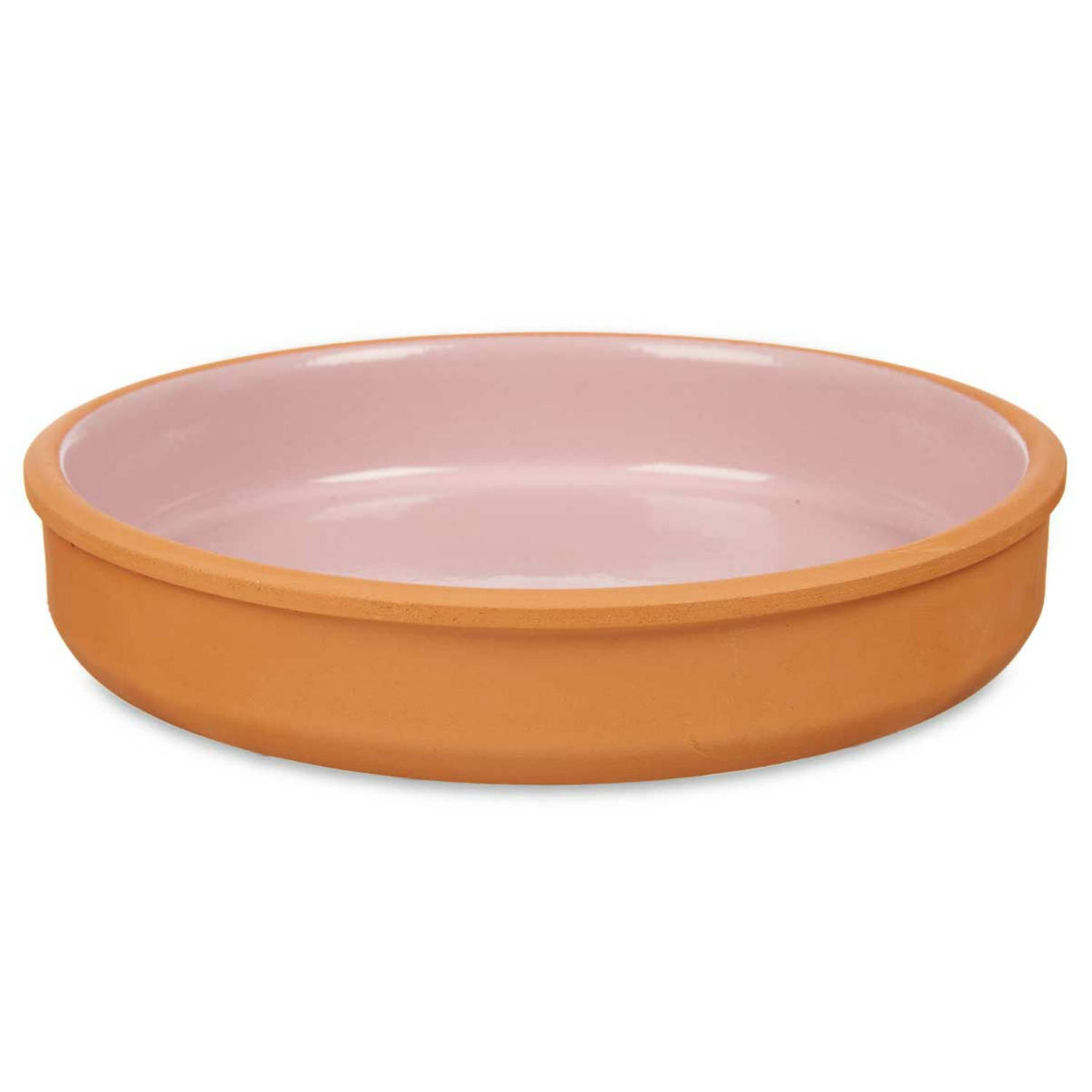Tapas-hapjes serveren-oven schaal terracotta-roze 23 x 4 cm Snack en tapasschalen
