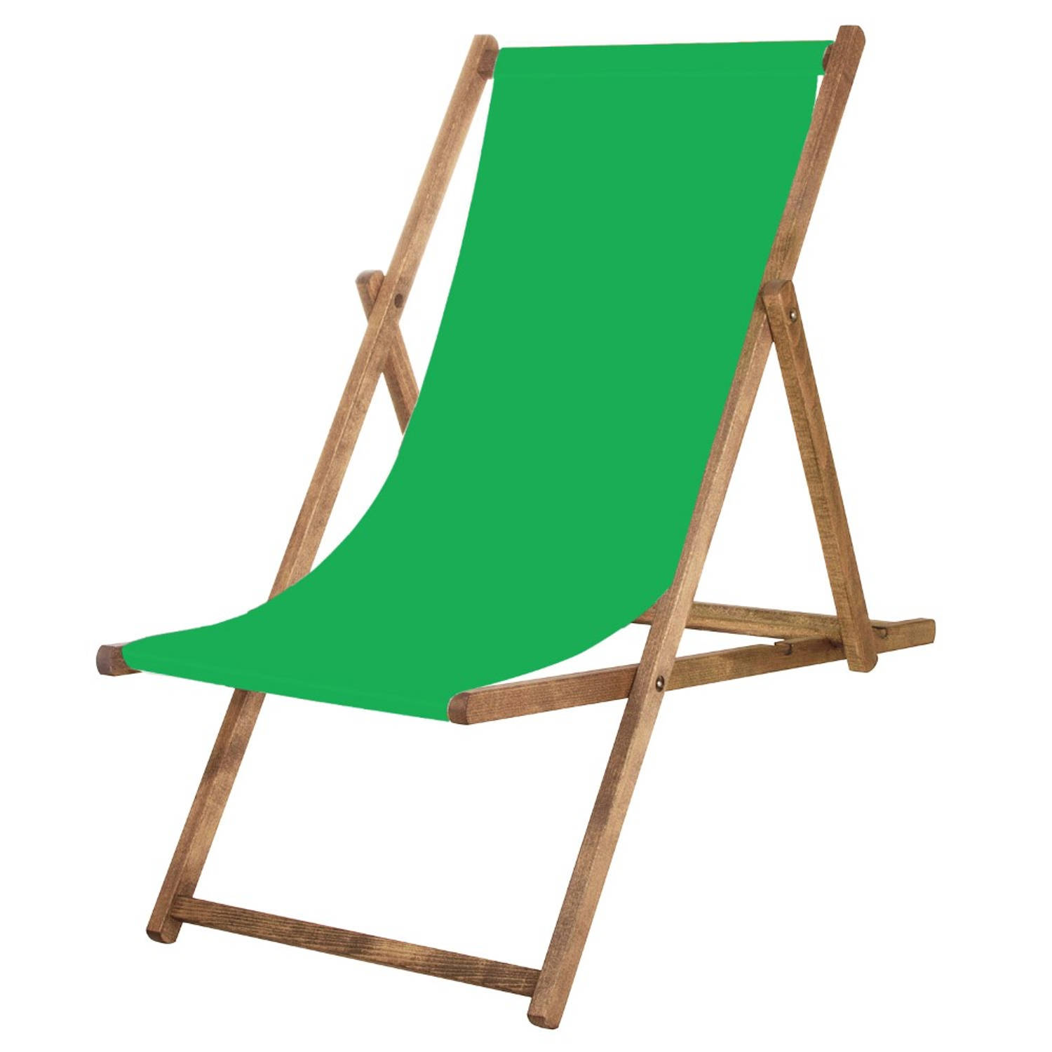 Houten Ligstoel Strandstoel Ligstoel Verstelbaar Beukenhout Handgemaakt Groen