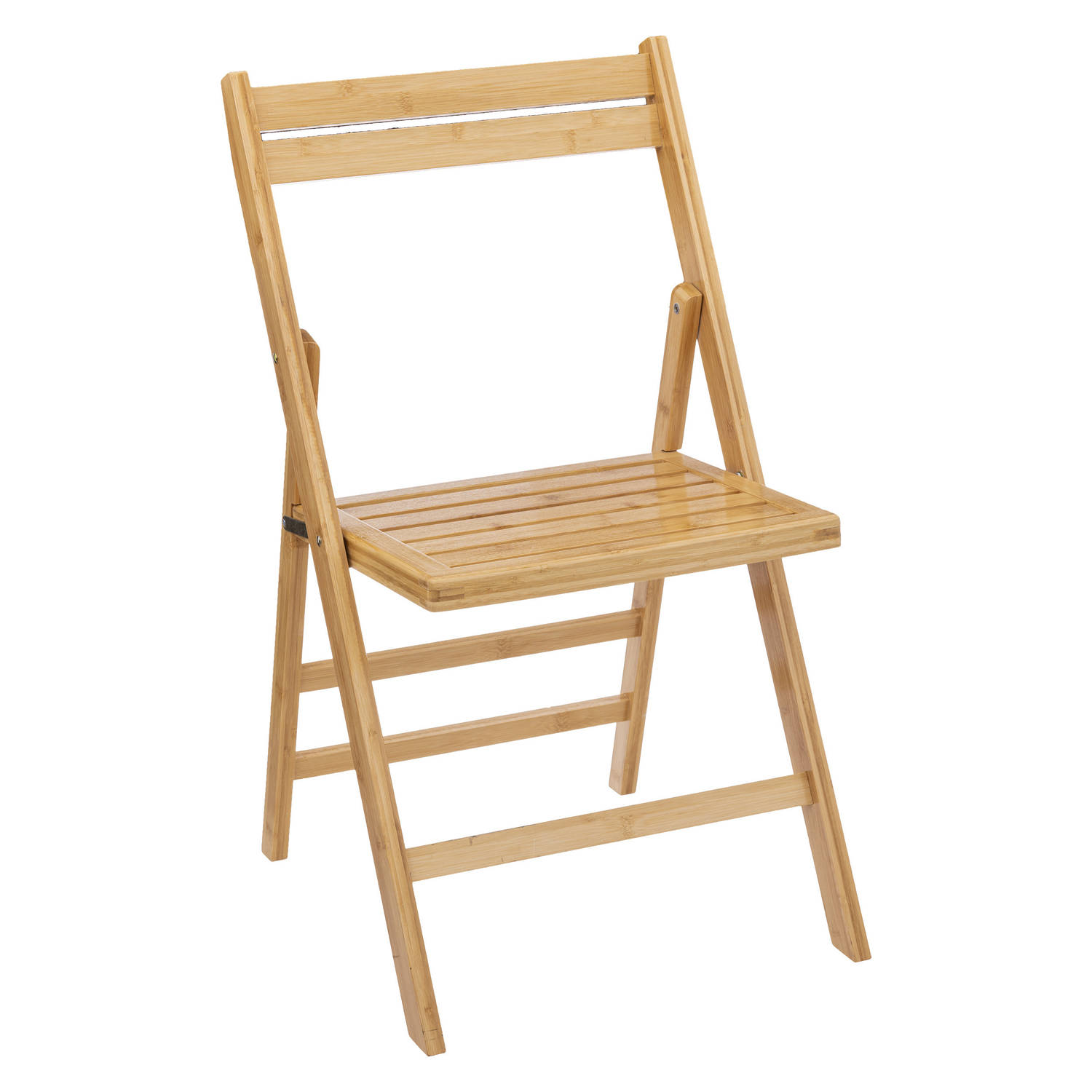 5Five Klapstoel van Bamboe hout ichtbruin - 46 x 44 x 78 cm - bijzet stoelen - Klapstoelen