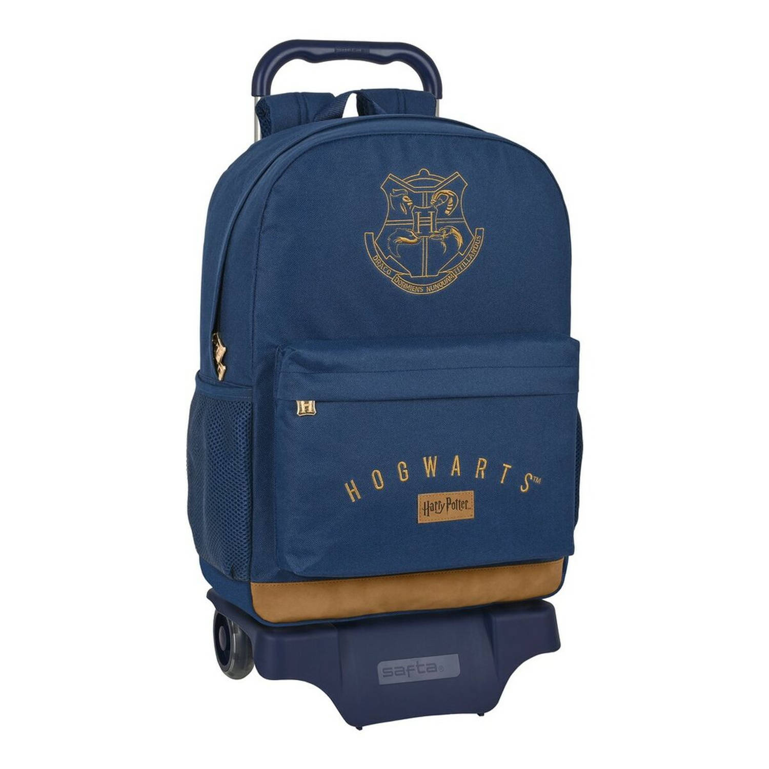 Schoolrugzak met Wielen Harry Potter Magical Bruin Marineblauw (30 x 43 x 14 cm)