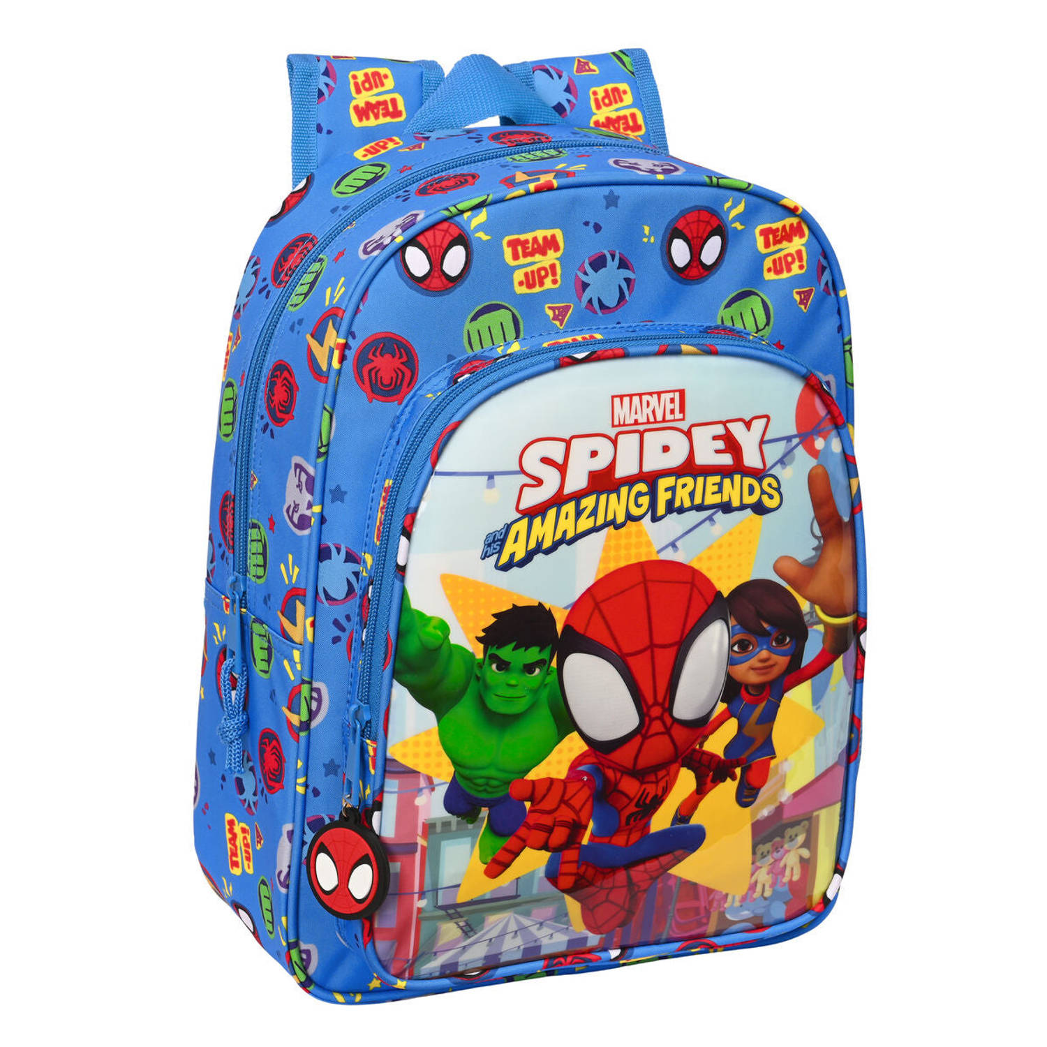 Kinderrugzak Spiderman Team up Blauw (26 x 34 x 11 cm)