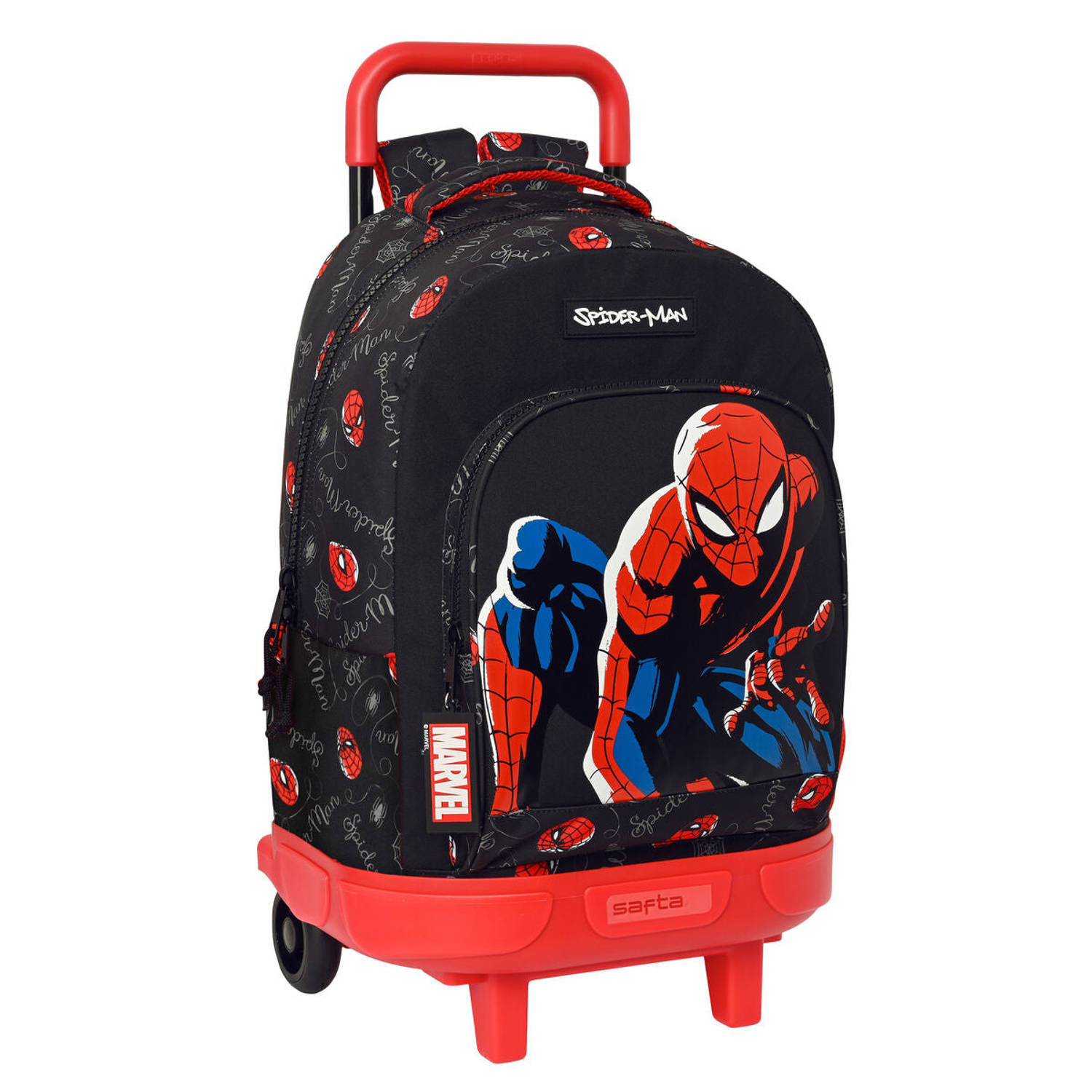 Schoolrugzak met Wielen Spiderman Hero Zwart (33 x 45 x 22 cm)