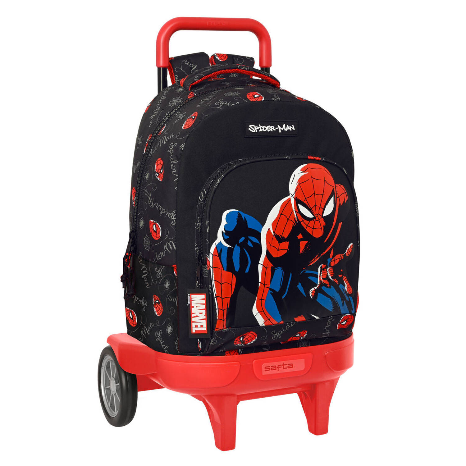 Schoolrugzak met Wielen Spiderman Hero Zwart (33 x 45 x 22 cm)