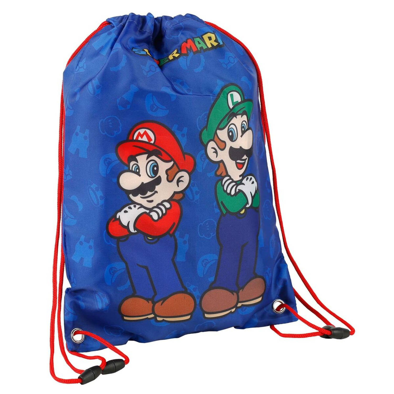 Rugtas met Koordjes Super Mario & Luigi Blauw (40 x 29 cm)