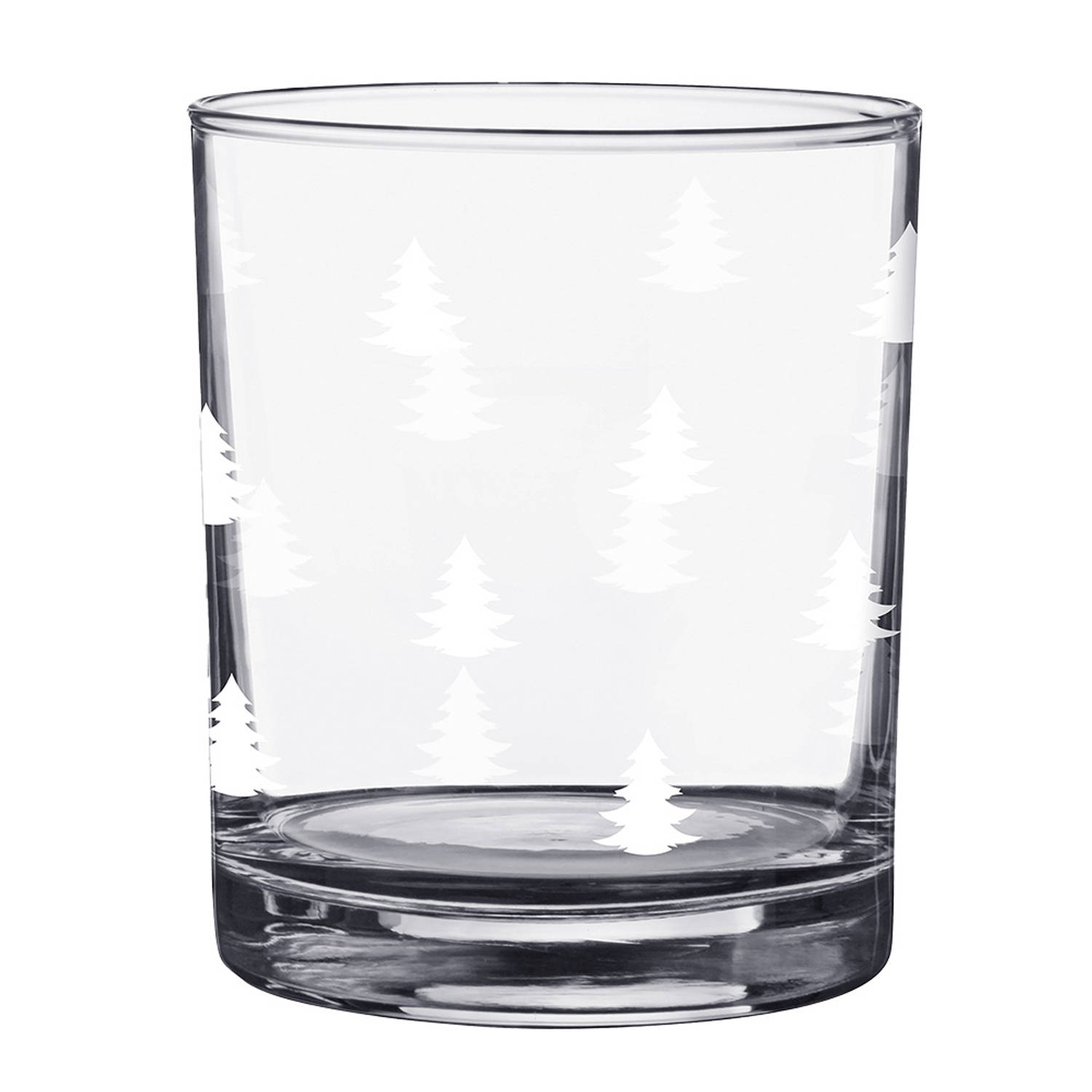 Clayre & Eef Waterglas 230 ml Glas Kerstbomen Drinkbeker Drinkglas Transparant Drinkbeker Drinkglas