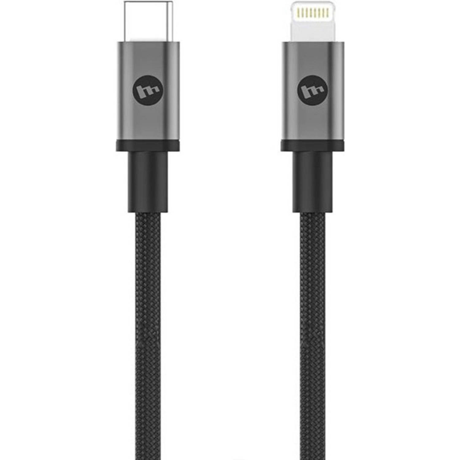 Mophie USB-C naar Lightning kabel Zwart Nylon 1 Meter