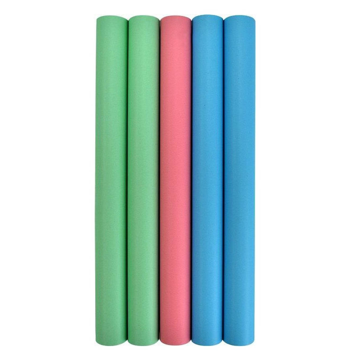 Verhaak Kaftpapier 5 rollen Pastel roze blauw groen 4m x 35cm