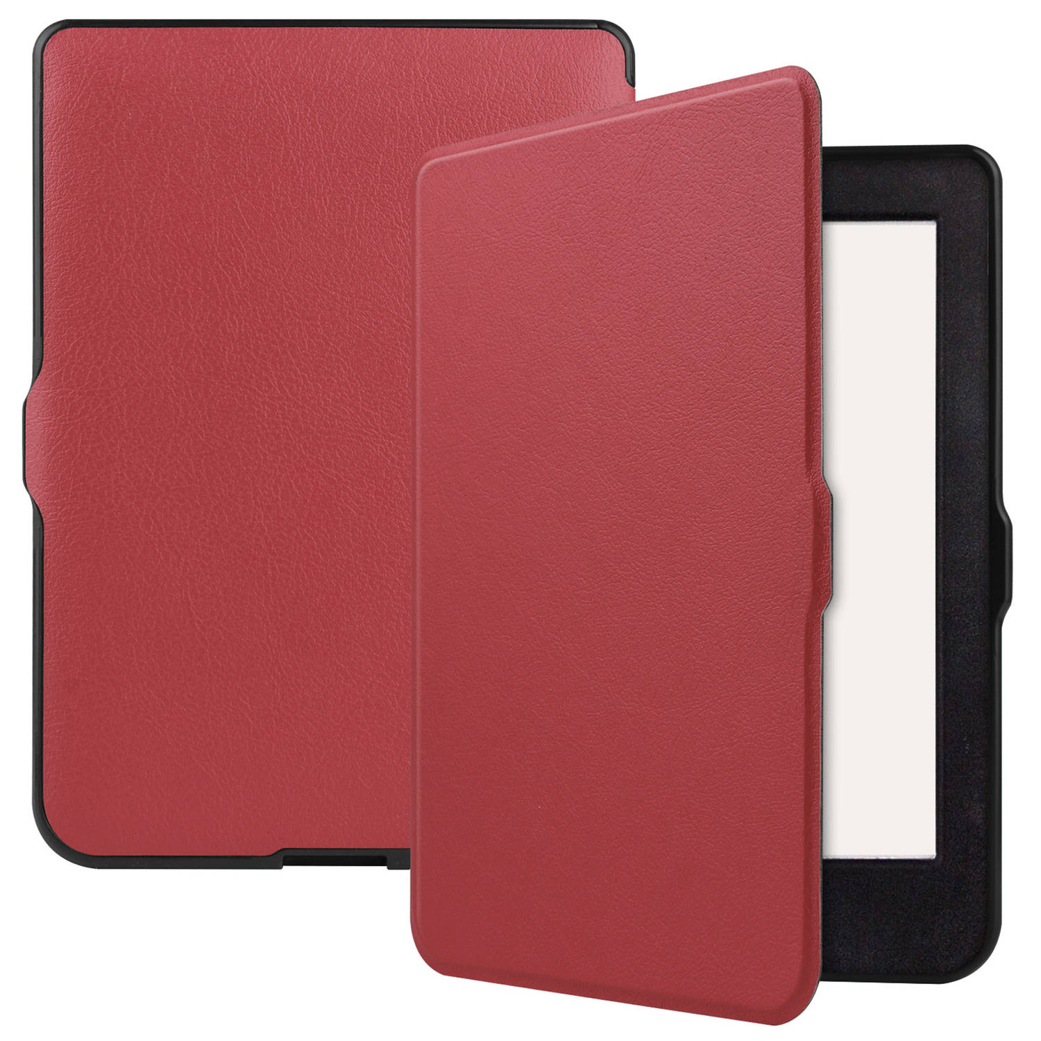 Basey Kobo Nia Hoesje Bookcase Cover Hoes - Kobo Nia Case Cover Hoes - Donker Rood