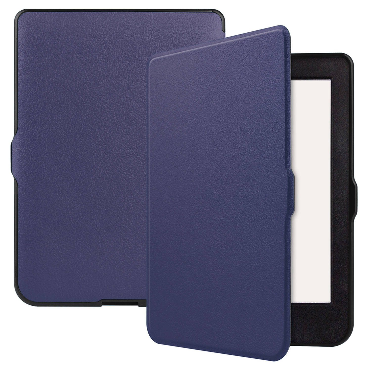 Basey Kobo Nia Hoesje Bookcase Cover Hoes - Kobo Nia Case Cover Hoes - Donker Blauw