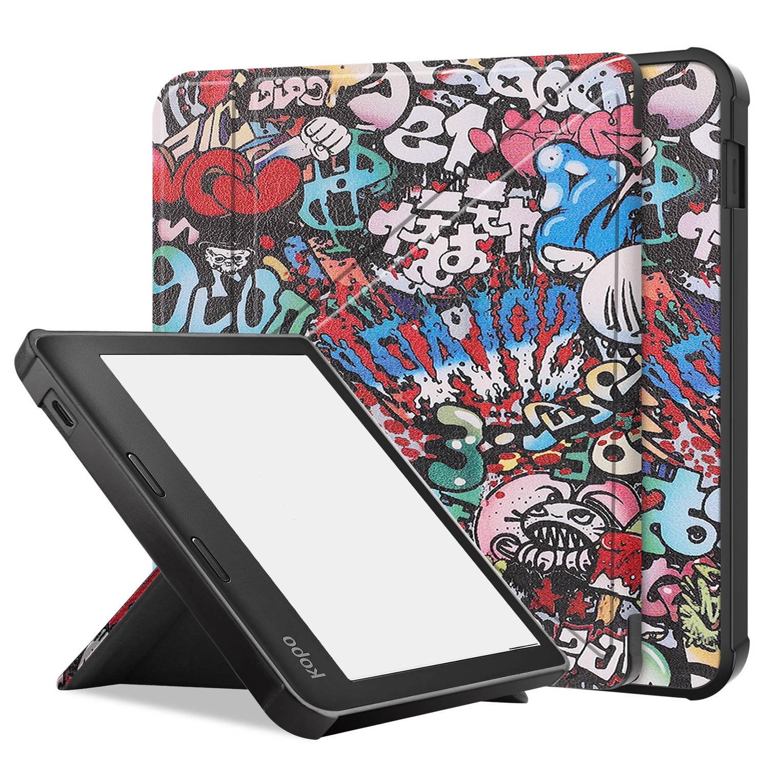 Basey Kobo Sage Hoesje Bookcase Cover Hoes - Kobo Sage Case Cover Hoes - Graffity
