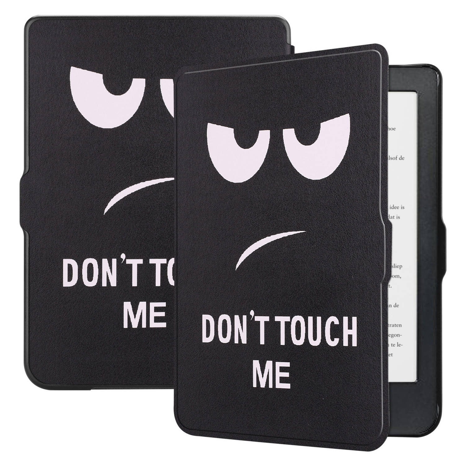 Basey Kobo Clara Hoesje Bookcase Cover Hoes - Kobo Clara Case Cover Hoes - Don&apos;t touch me