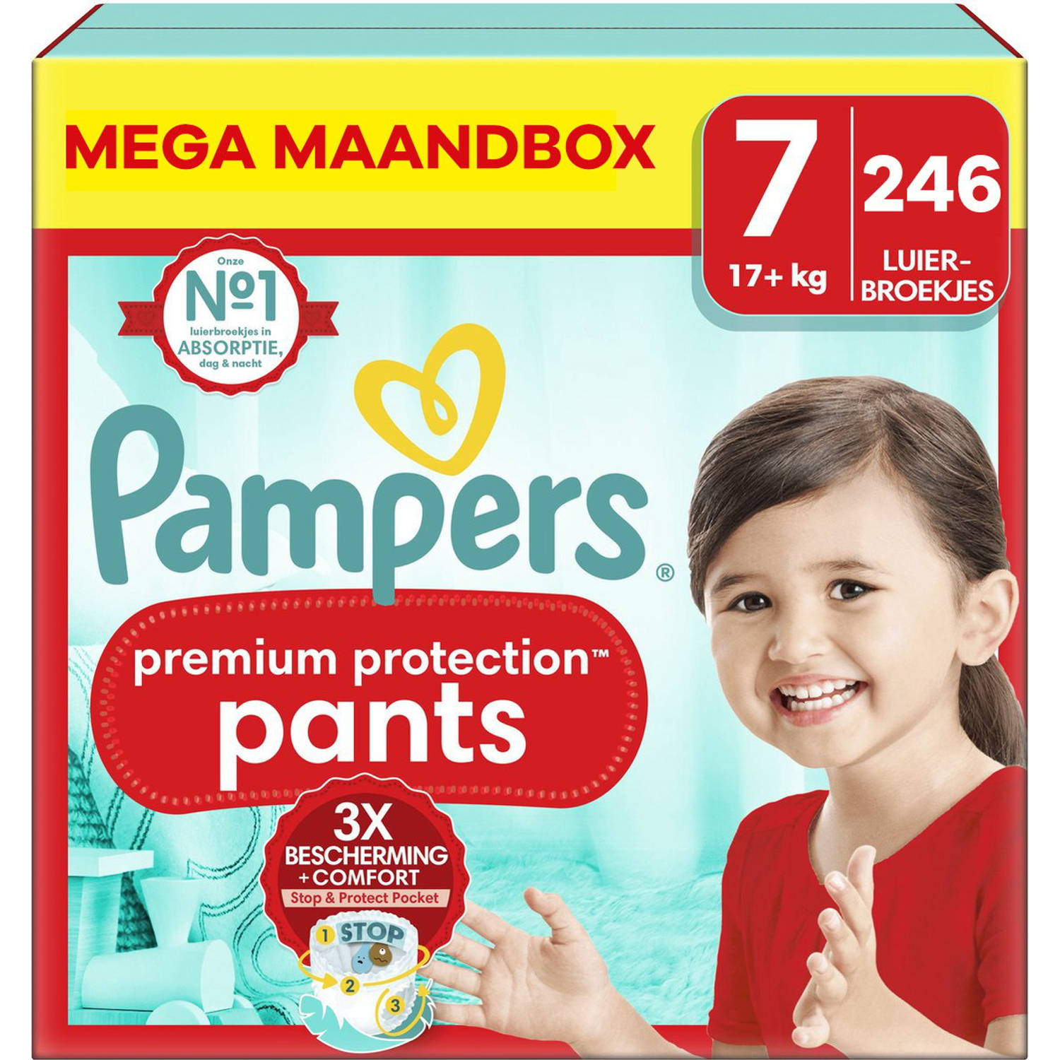 Pampers Premium Protection Pants Maat 7 Mega Maandbox 246 stuks 17+ KG