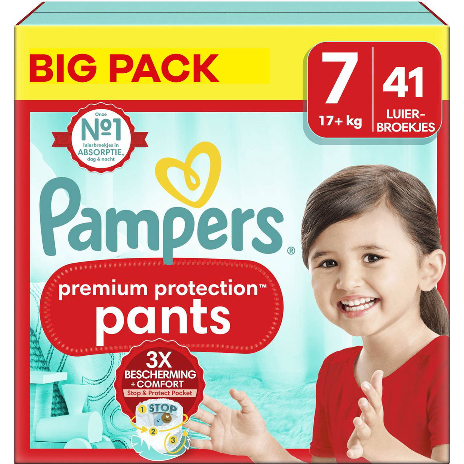 Pampers Premium Protection Pants Maat 7 Mega Pack 41 stuks 17+ KG