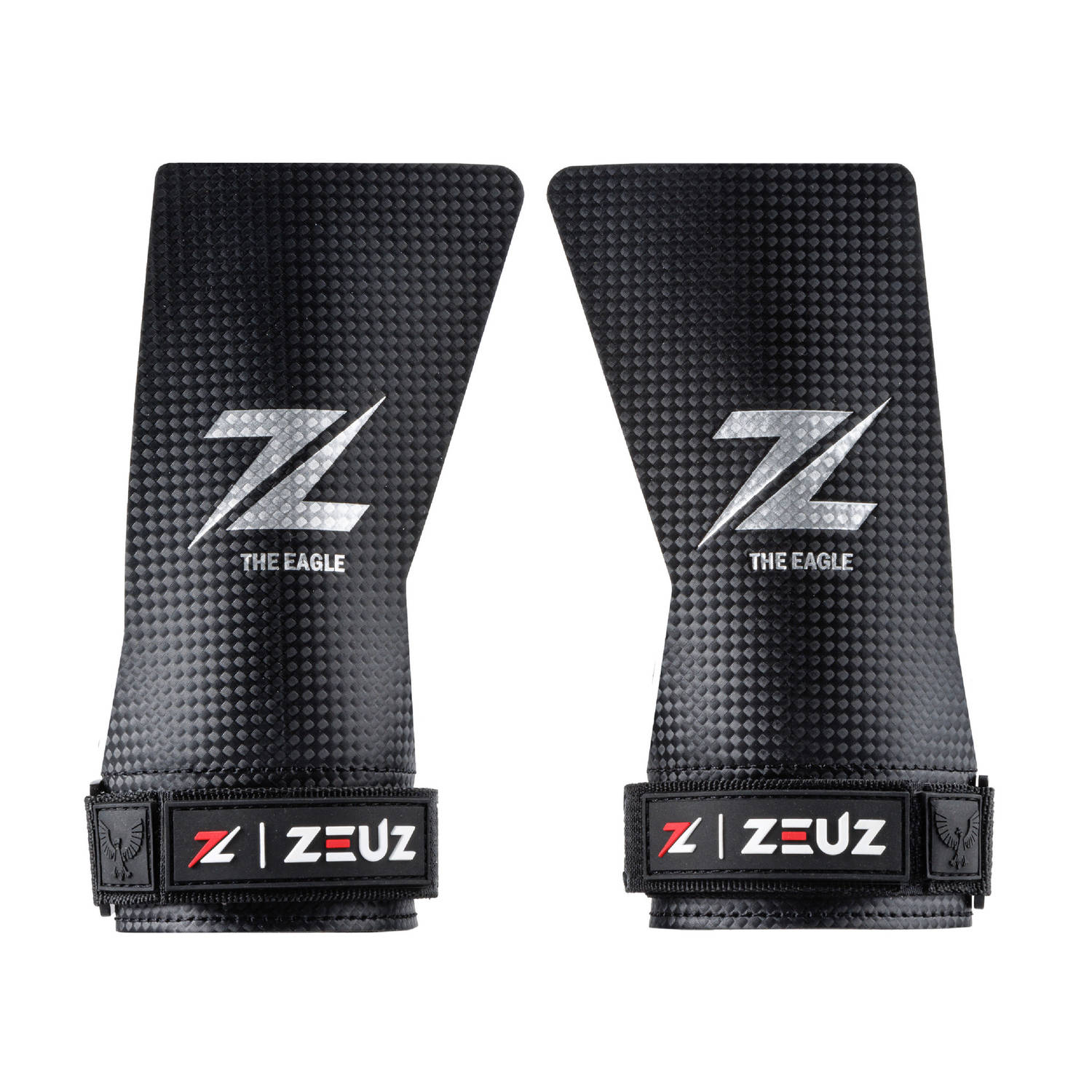 ZEUZ® Fitness & Crossfit Fingerless Grips Sport Handschoenen Turnen Gymnastics Zwart Carbon Maat M