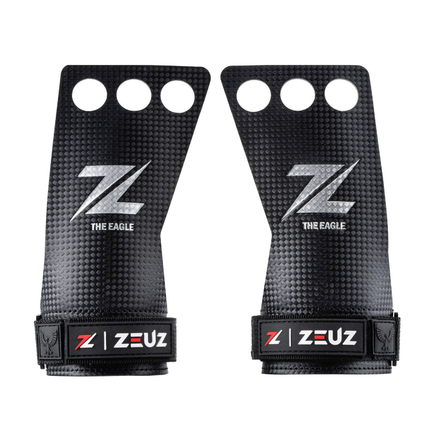 ZEUZ® Fitness & Crossfit Grips Sport Handschoenen Turnen Gymnastics Zwart Carbon Maat S