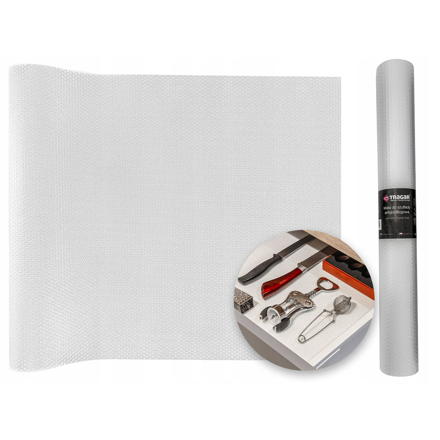 Tragar antislipmat 45 x 300 cm transparant bescherming voor kasten en keukenlade - extra lang - antislip kast - anti slip mat - Lade beschermer