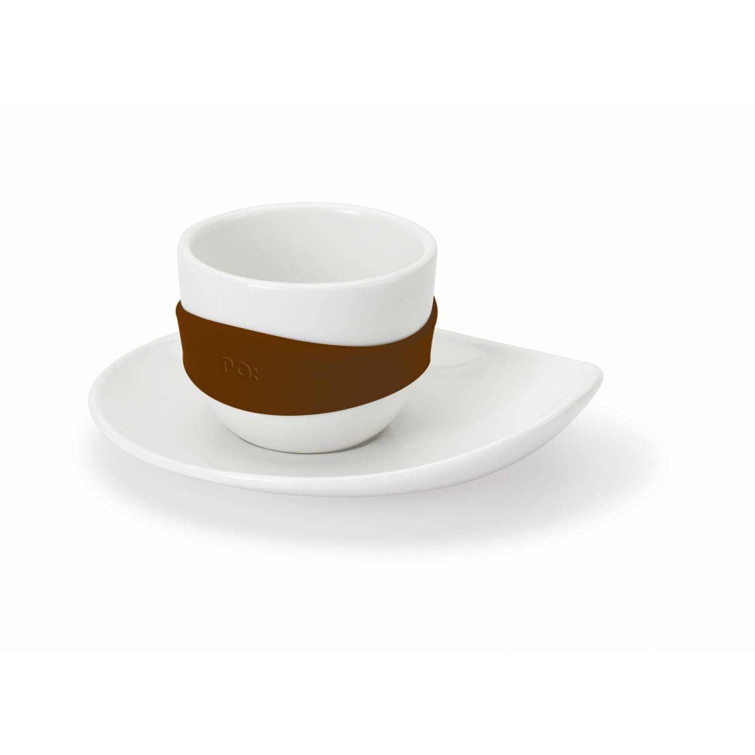 PO: Leaf Espresso Cup Set 4 pcs - brown