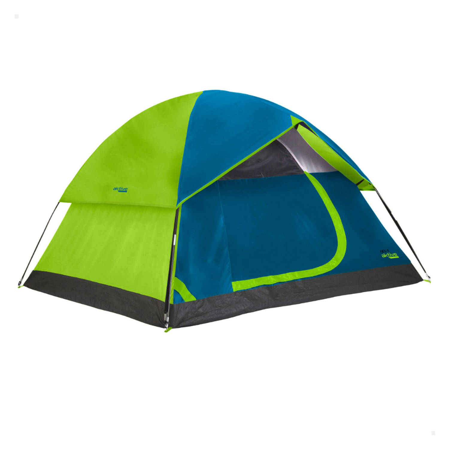 HIXA Aktive Tent - 2 Persoons - Koepel - Festival - Blauw - Groen - 240x210x130cm