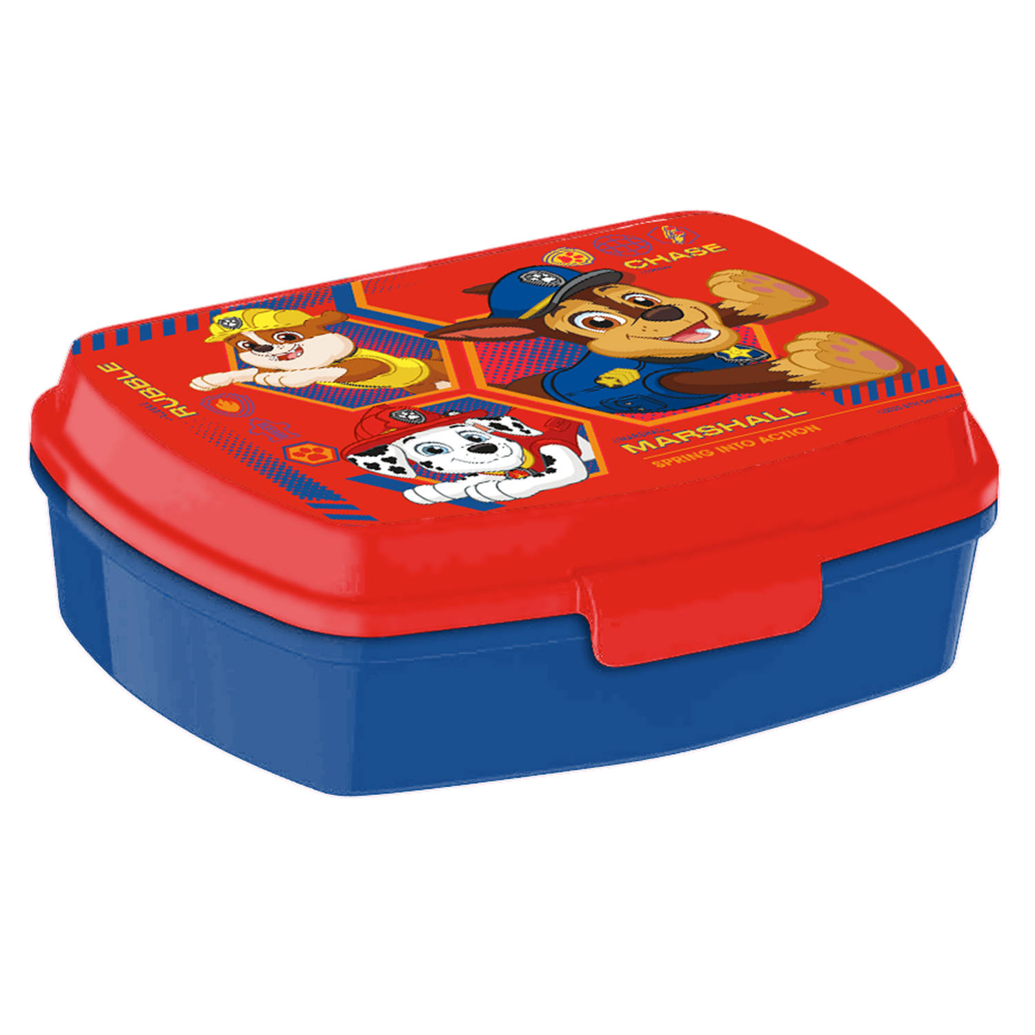 Paw Patrol broodtrommel-lunchbox voor kinderen rood kunststof 20 x 10 cm Lunchboxen