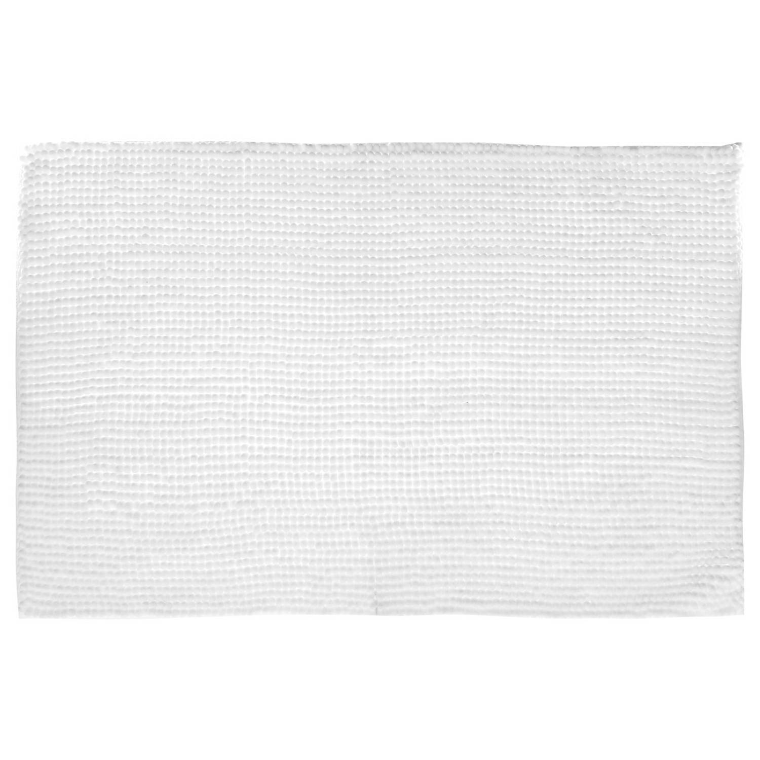 Badkamerkleedje-badmat voor op de vloer wit 50 x 80 cm Badmatjes