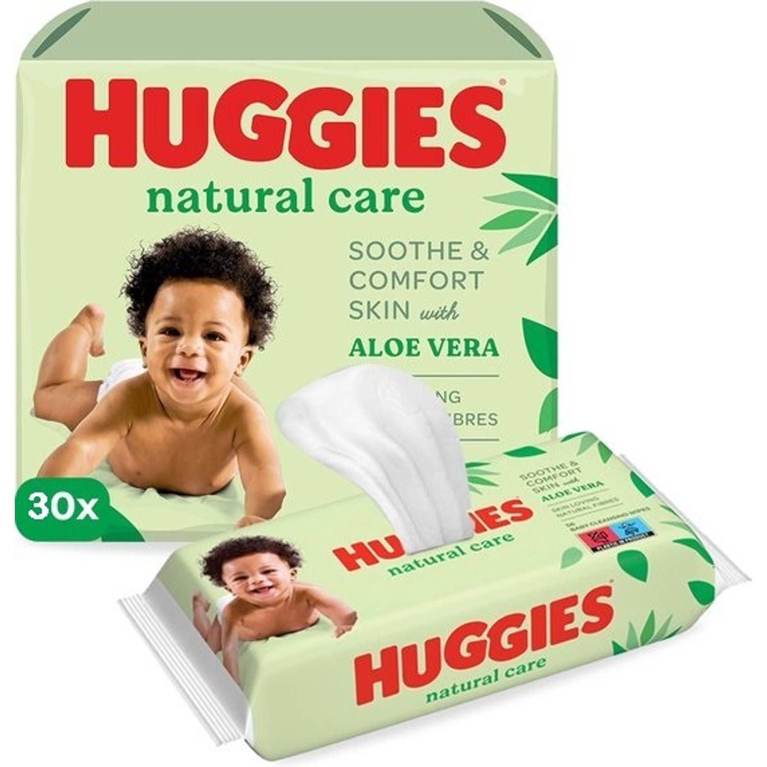 Huggies Natural Care Billendoekjes 1680 babydoekjes 30 x 56
