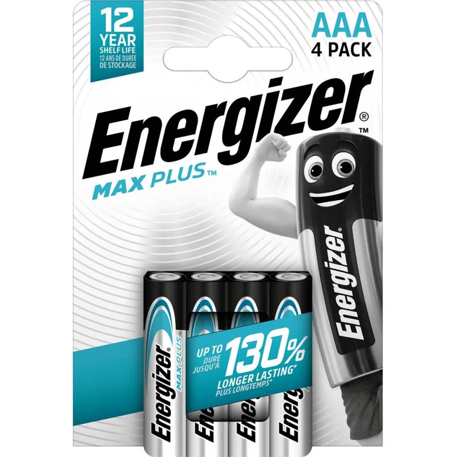 AAA batterij (potlood) Energizer Max Plus Alkaline 1.5 V 4 stuk(s)