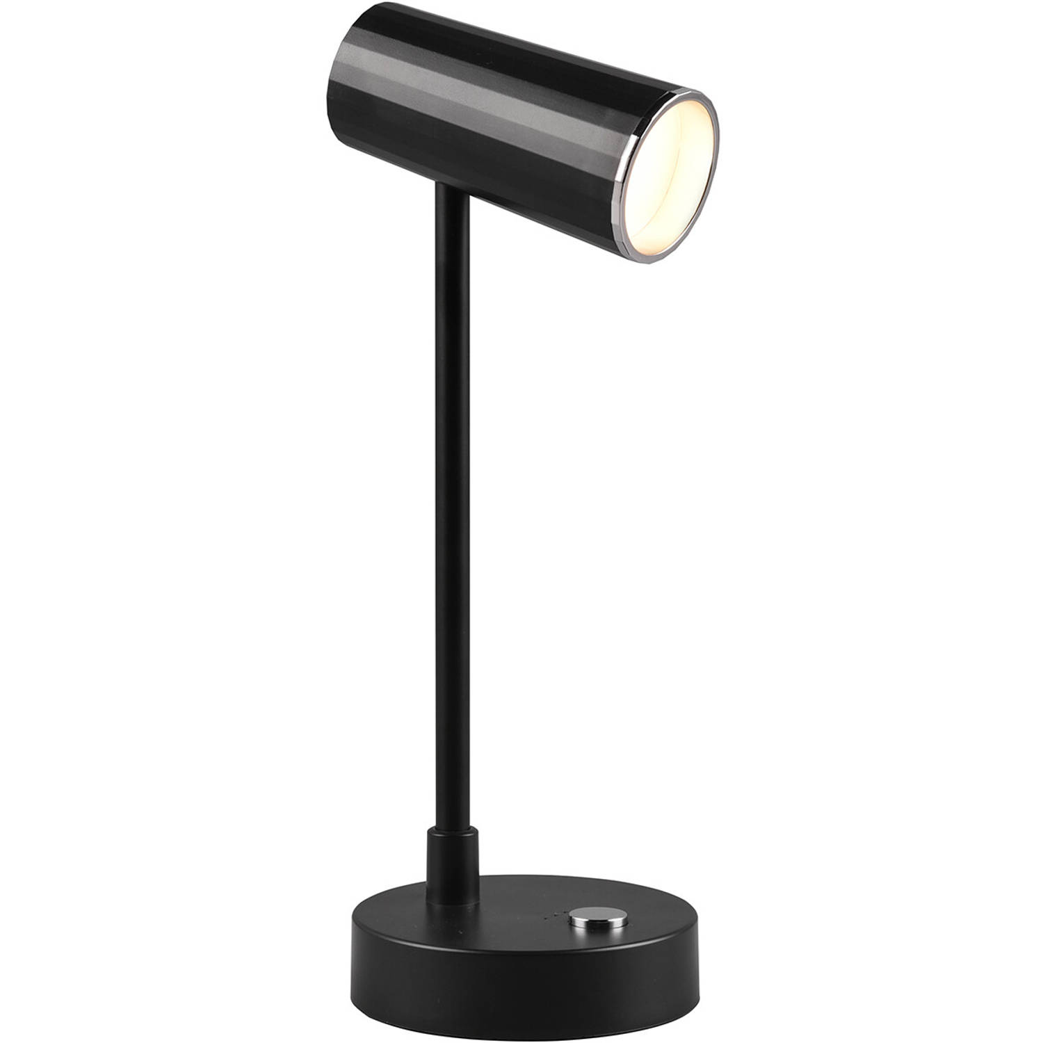LED Bureaulamp Trion Lono 2.5W Aanpasbare Kleur Dimbaar Rond Mat Zwart Kunststof