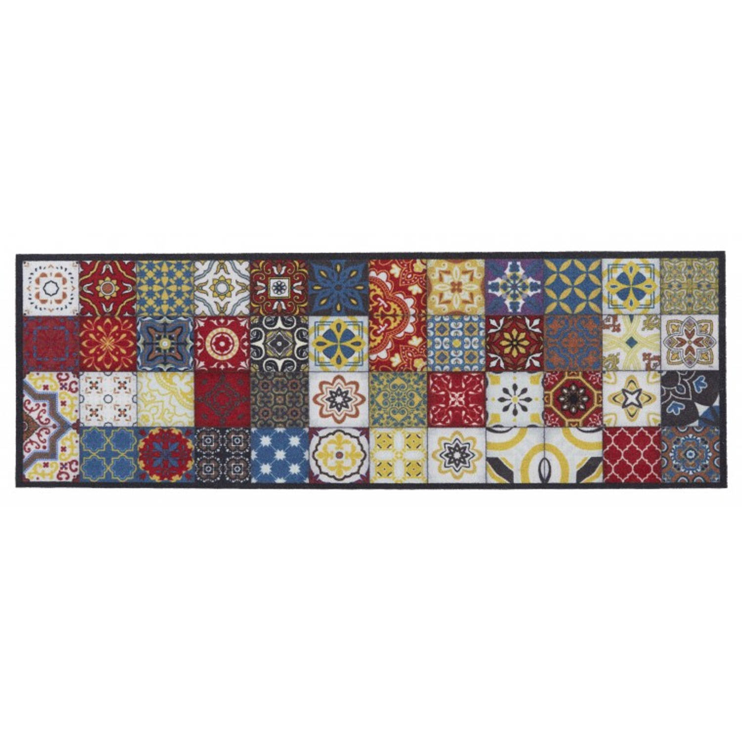 MD Entree - Keukenloper - Cook&Wash - Colorful Tiles - 50 x 150 cm