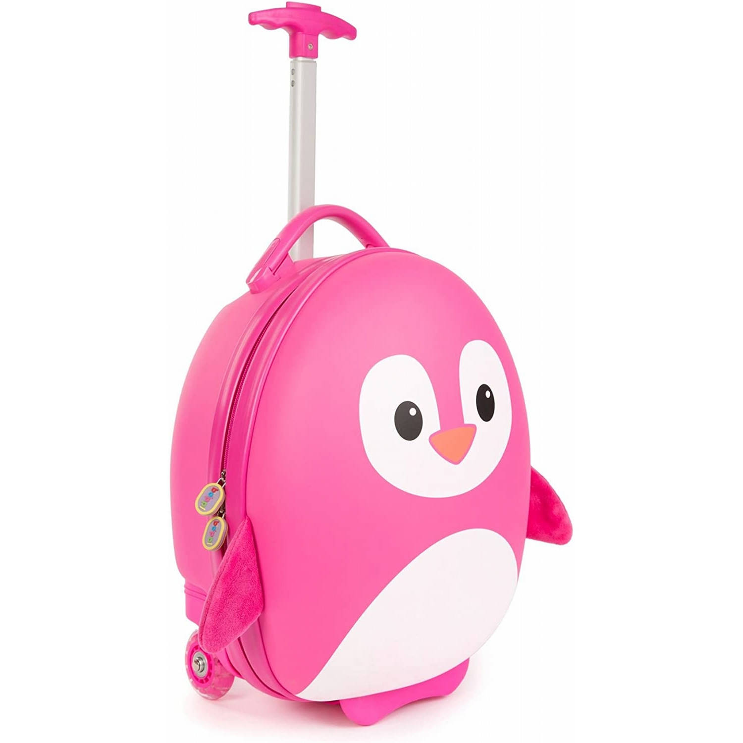 Boppi - kindertrolley - pinguïn (roze) - handbagage - lichtgewicht - duurzaam - 17L