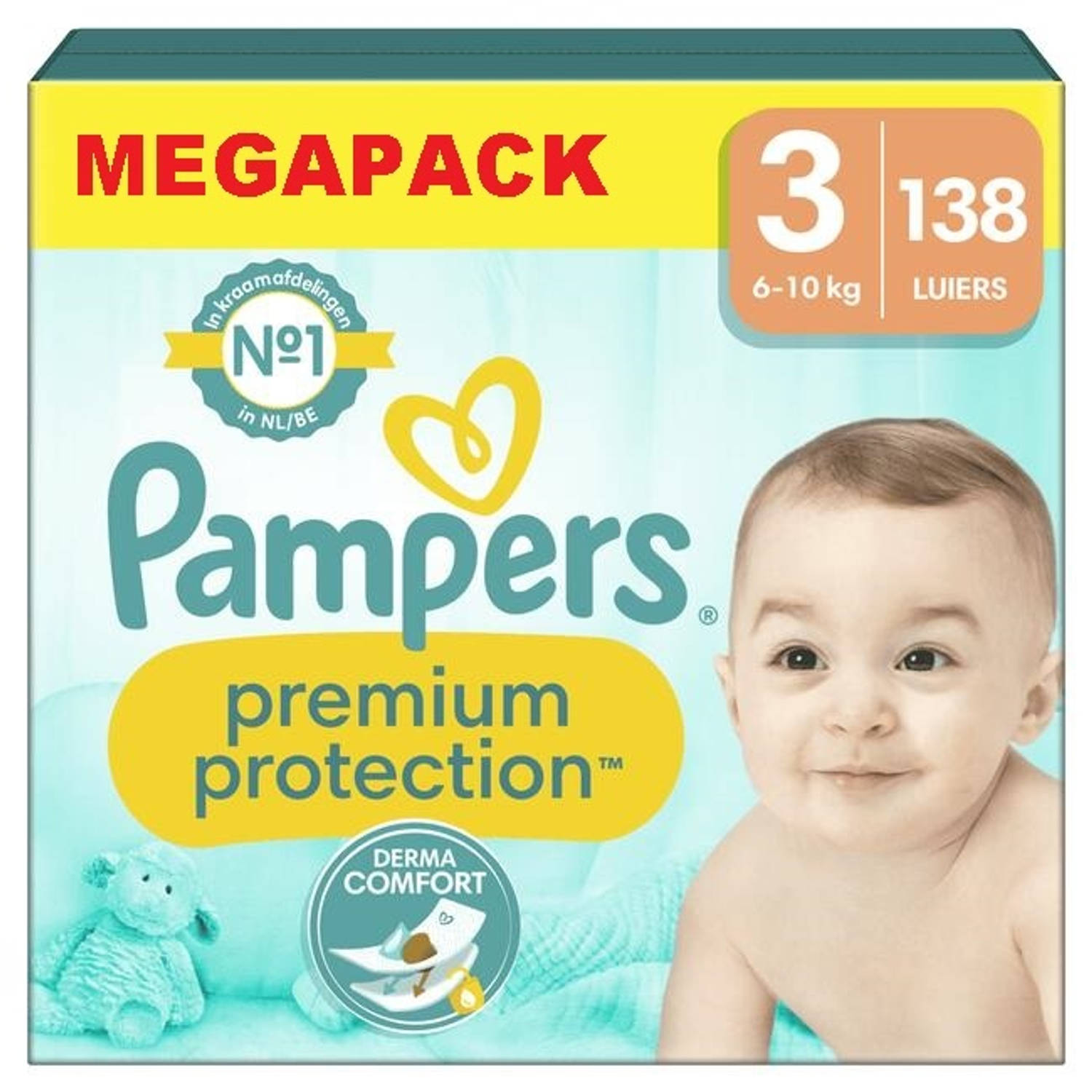 Pampers Premium Protection Maat 3 Megapack 138 luiers 6-10 KG