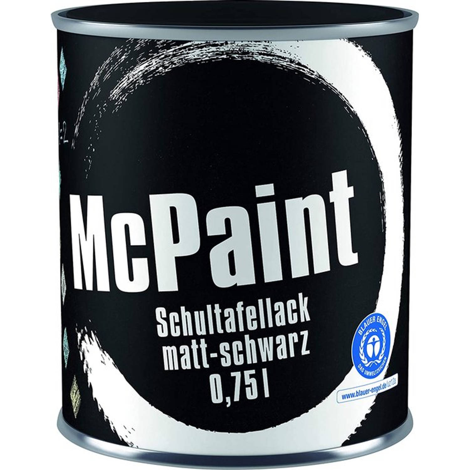 McPaint Schoolbord Krijtverf Zwart Krijtbordverf 0,75 Liter Schoolbord Verf