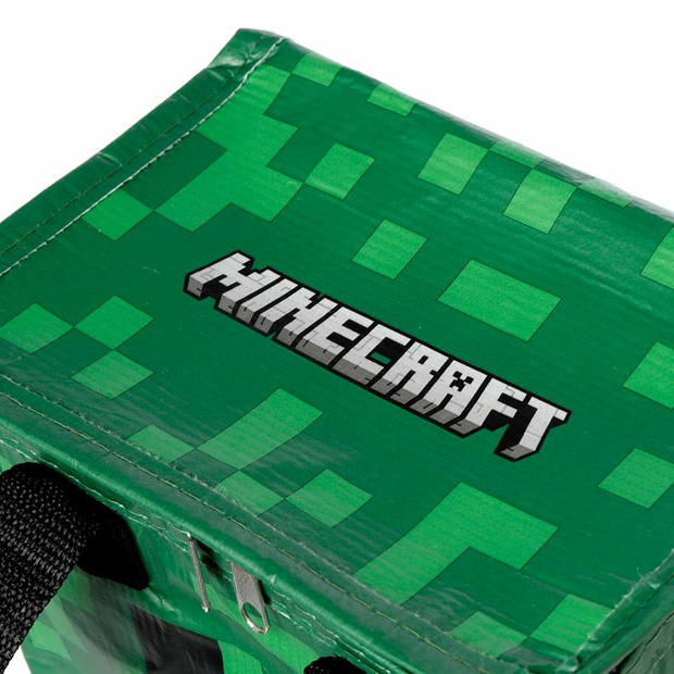 Kleine lunch koeltas - Minecraft print - 21 x 15 x 14 cm - 4,4 liter - Koeltas
